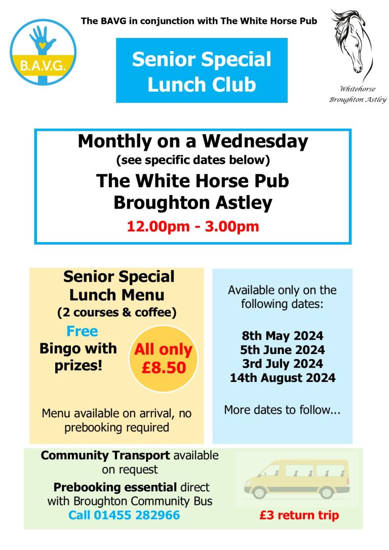 Flyer advertising Monthly lunch club